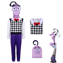 (Fear, Kids 140) Inside Out 2 Cosplay Costume Fancy Dress Jumpsuit