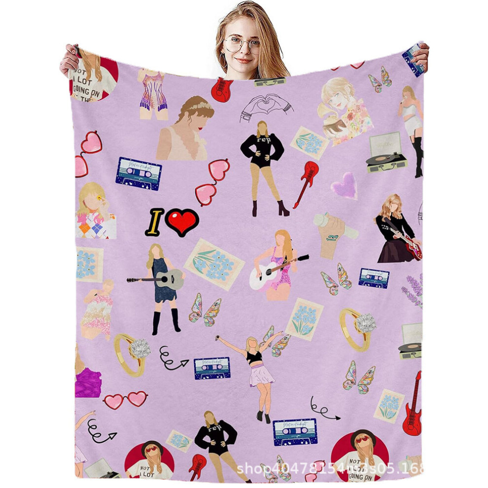 (Style 8, 100X150cm) Taylor Swift Blanket Mouldy Singer Flannel Air Conditioning Blanket-image-OPC-PFFD8KC-NEW