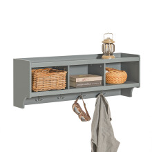 SoBuy FHK28-HG, Wall Coat Rack Wall Shelf Wall Storage Cabinet Unit