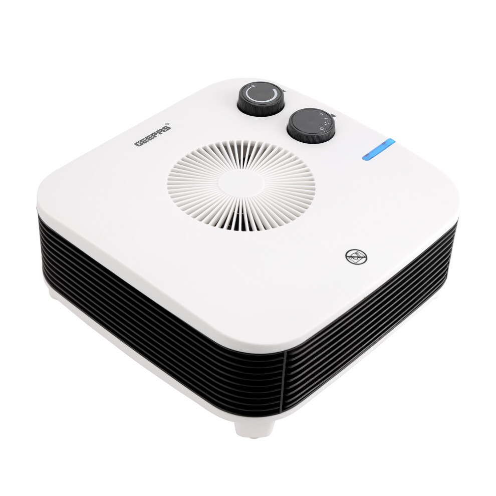 Geepas Portable Fan Heater Adjustable Thermostat, 2 Heat Settings 1000-2000W