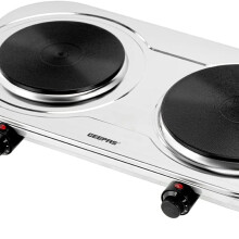 Geepas 2500W Stainless Steel Double Hot Plate Portable Electric Hob Double Burner