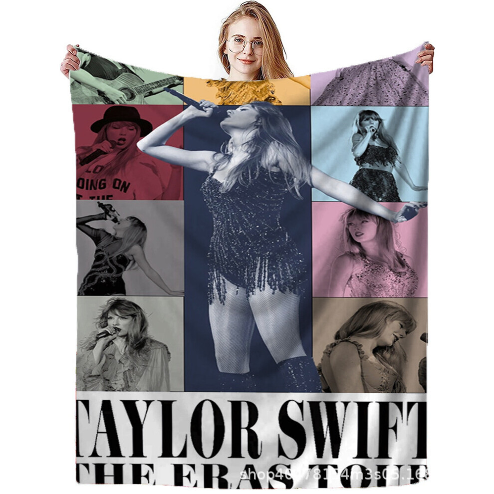 (A1, 150X130cm) Taylor Swift Blanket Singer Mouldy Flannel Sofa Blanket