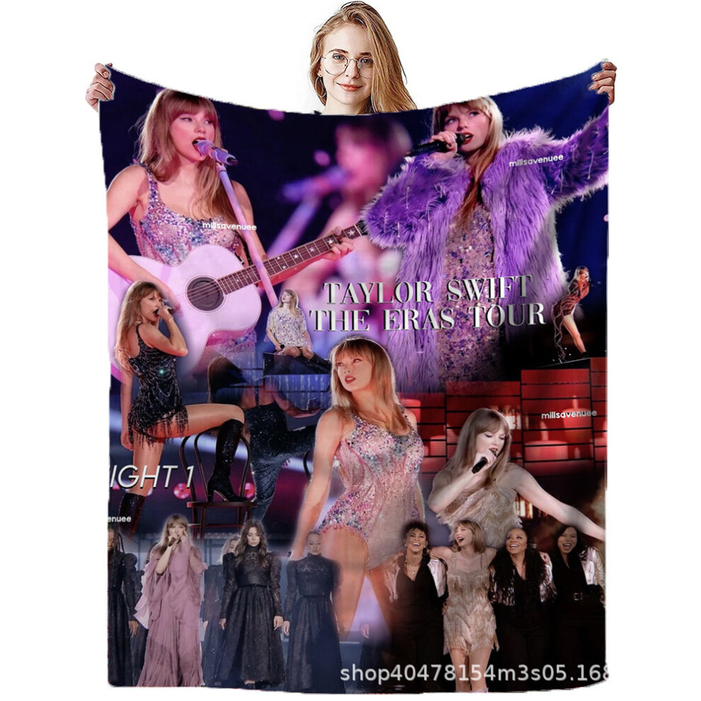 (A3, 100X70cm) Taylor Swift Blanket Singer Mouldy Flannel Sofa Blanket