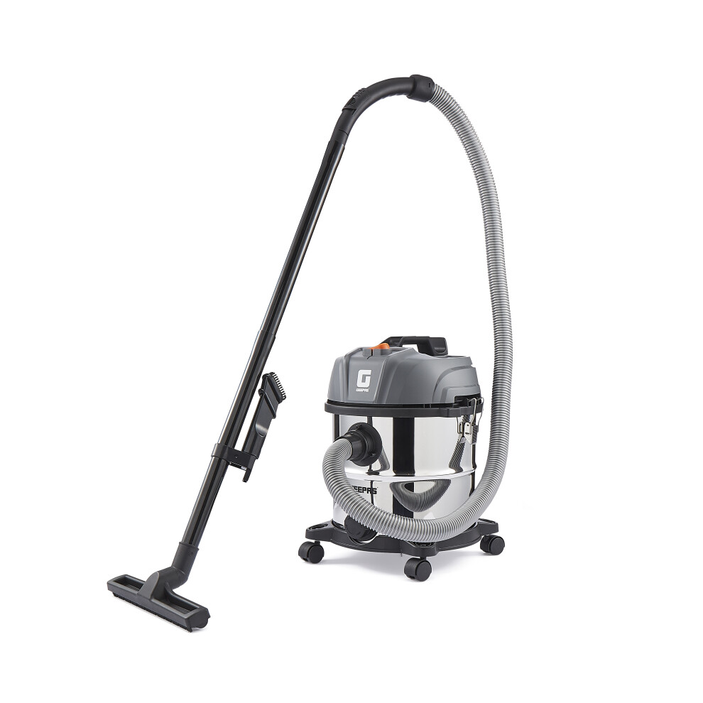 GEEPAS 1400W Wet & Dry Drum Vacuum Cleaner, 20L | HEPA Filter