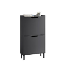 SoBuy FSR151-SCH 2 Flip-drawers Shoe Cabinet Shoe Rack Shoe Storage