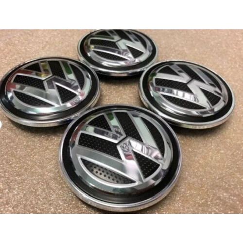 Volkswagen Volkswagen 65mm Alloy Wheel Centre Cap x 4 Genuine Golf T6 Passat Caddy
