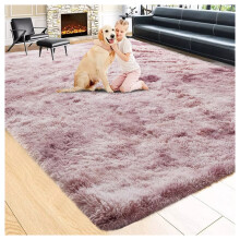(LILAC- TYE DYE, 200X290 CM) Extra Large Rugs Fluffy Shaggy Living Room Rug