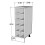 Wine rack width 25 cm shelf kitchen shelf base cabinet kitchen Esilo 4