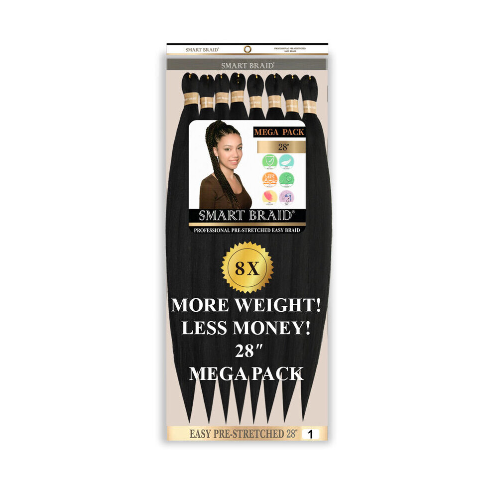 Smart Braid Unisex (2) 8X Pre - Stretched 28"