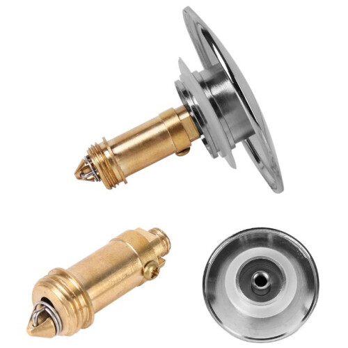 Pop Up Basin Sink Push Button Bathroom Push Drain Stopper Plugs Bolt 1