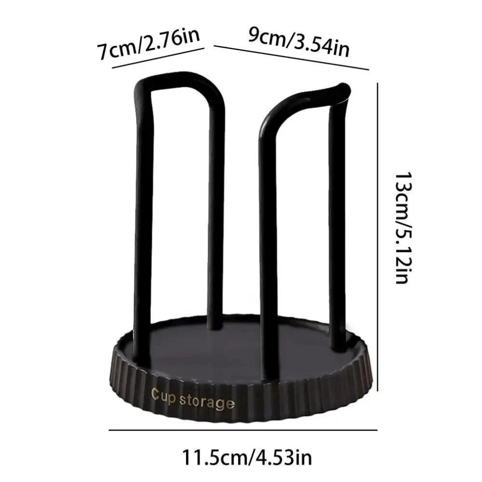(black) Disposable Cup Storage Holder Rack Shelf Water Tea Cups Dispenser Mug Display Stand Organizer Home Organization