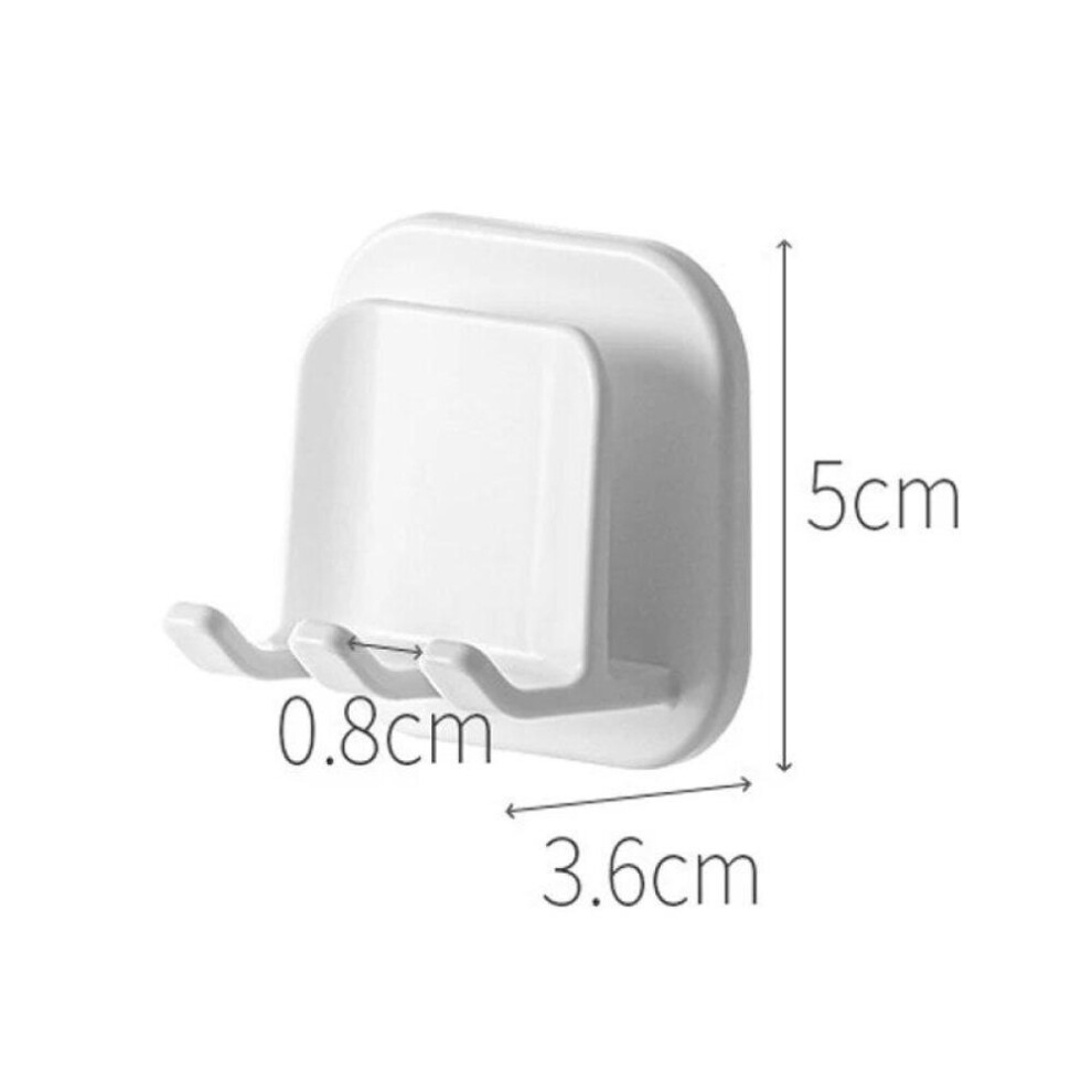 2PCS Non-marking Toothbrush Holder Tooth Cup Holder Wall-mounted Toothbrush Storage Rack Towel Hook Bathroom Accessories