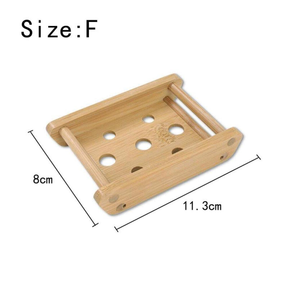 Natural Bamboo Soap Dishes Tray Holder Storage Wood Soap Rack Plate Portable Bathroom Wooden Soap Dish Box Soap Container Case