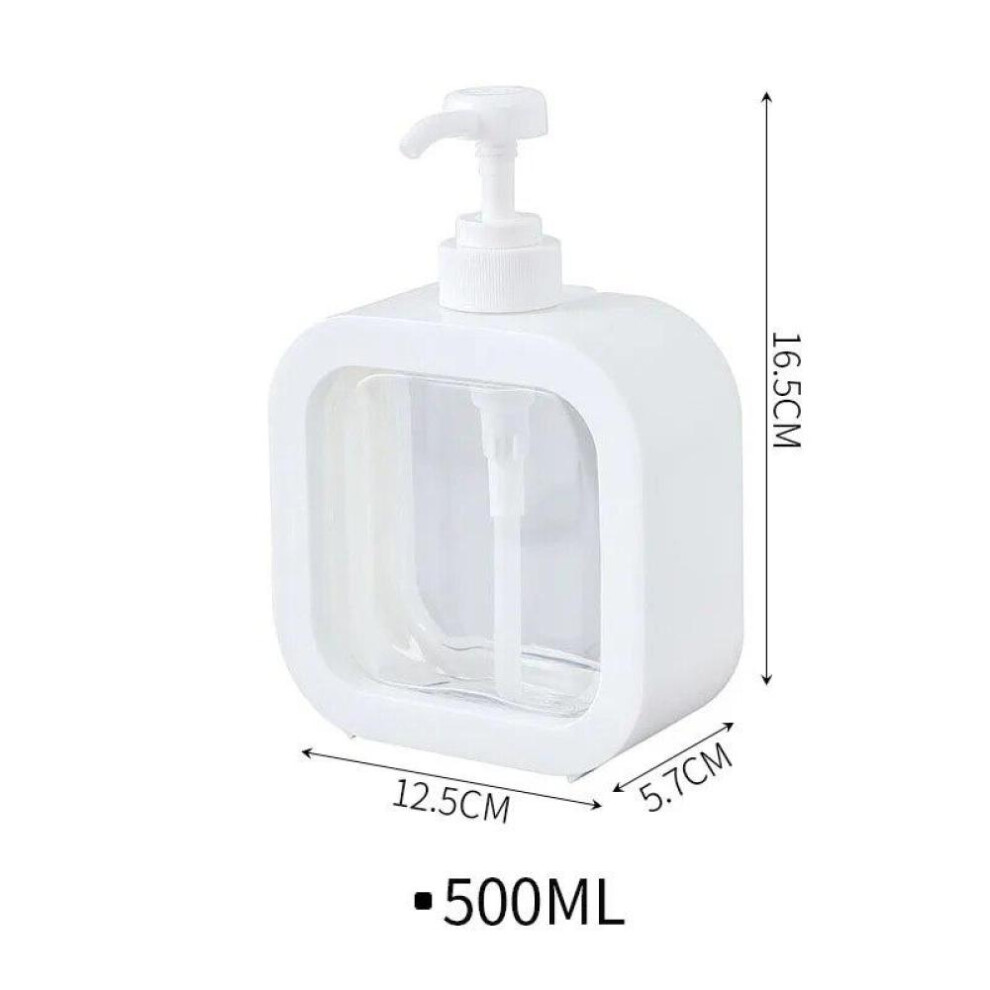 Soap Dispenser White Liquid Lotion Hand Pump Soap Dispenser Refillable Shampoo Bottle Plastic Bathroom Lotion Bottle