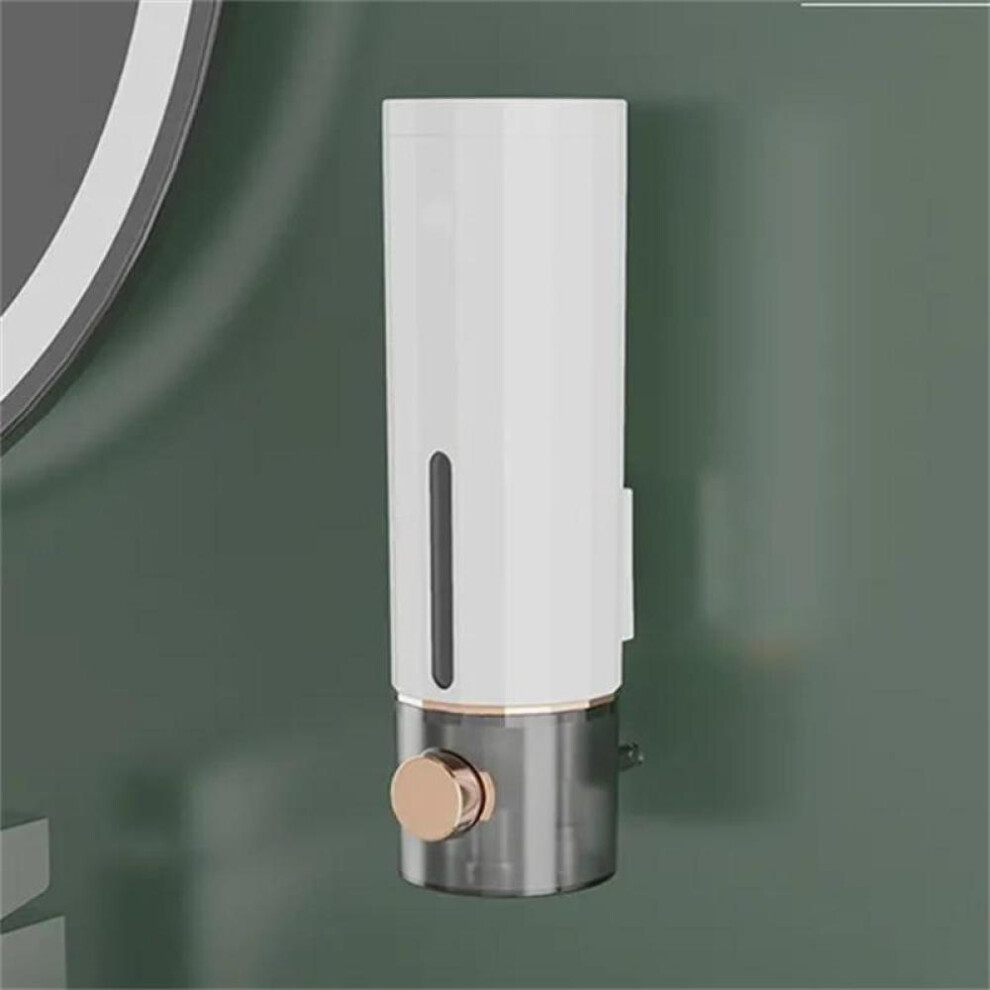 (white) 1PC 450ML Wall Mounted Press Soap Dispenser Bathroom Sanitizer Shampoo Shower Gel Container Bottle Liquid Soap Dispensers