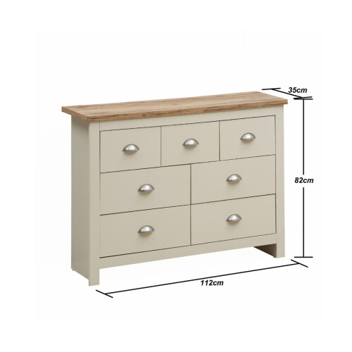 Timber Art Design UK 2 Piece Bedroom Set 3+4 Chest and 1 Drawer Bedside Table Storage Unit 2