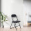 URBN Living (Black PVC) 6 Pc Folding Lightweight Chair Set Metal Frame 3