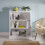 Noa and Nani Hemming 3 Tier Low Bookcase in Classic White 1