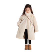 (10-12Years) Girls Kids Coats Fur Winter Warm Jackets Long UK