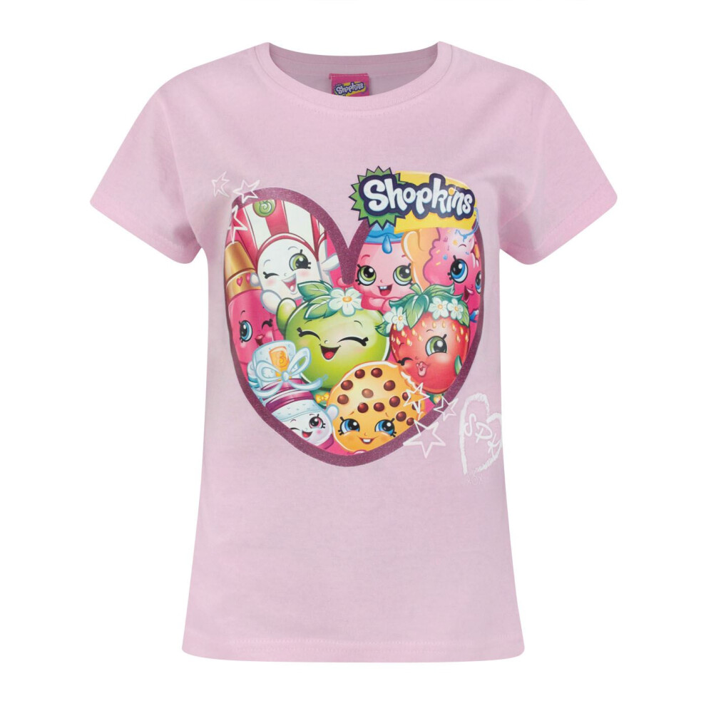 Shopkins Short Sleeved T-Shirt (Girls Pink)