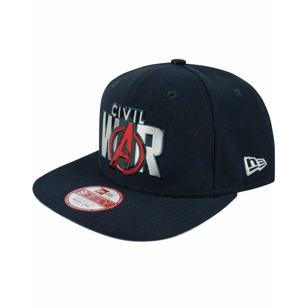 (M-L) Marvel Snapback Flat Cap (Unisex Blue)
