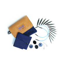 KnitPro Symfonie Indigo Wood: Mini Interchangeable Needle Set