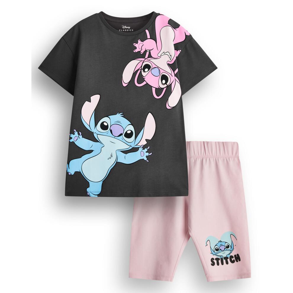 (12-13 Years) Disney T-Shirt and Shorts Set (Girls Multicoloured)