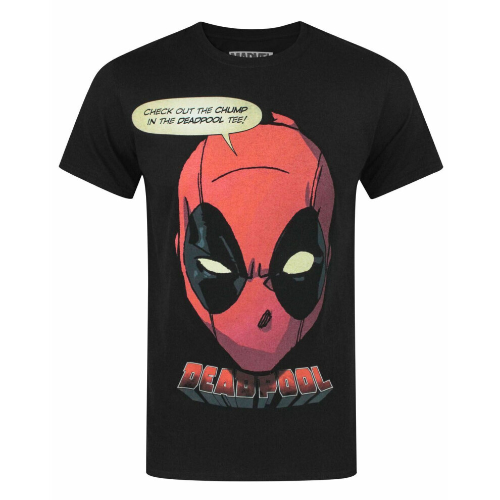 (Small) Marvel Short Sleeved T-Shirt (Mens Black)