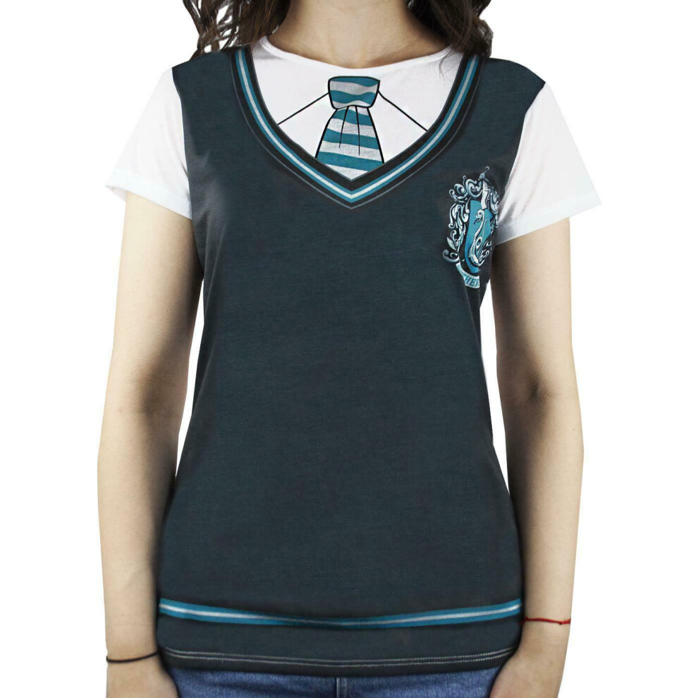 (X-Large) Harry Potter Short Sleeved T-Shirt (Womens White)