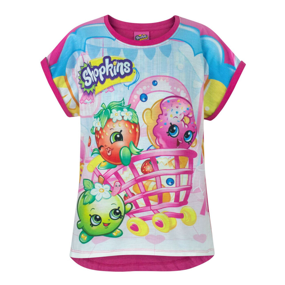 Shopkins Short Sleeved T-Shirt (Girls Pink)