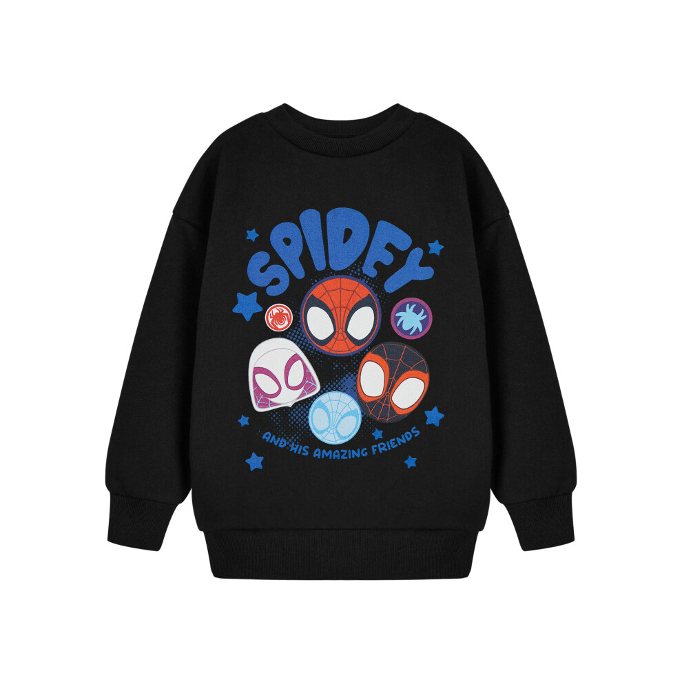 (5-6 Years) Spiderman Sweatshirt (Boys Black)