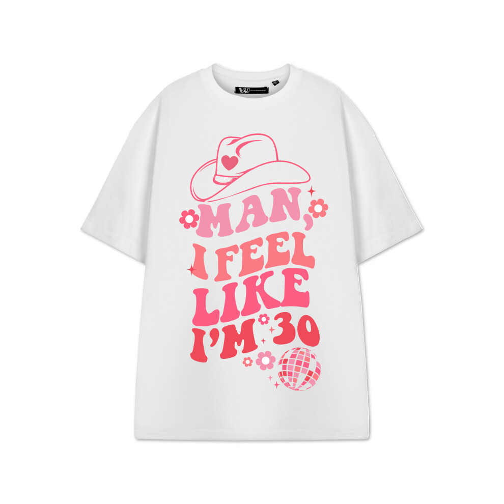 Show Me The Merch Women's White (Large) Short Sleeved T-Shirt ( )