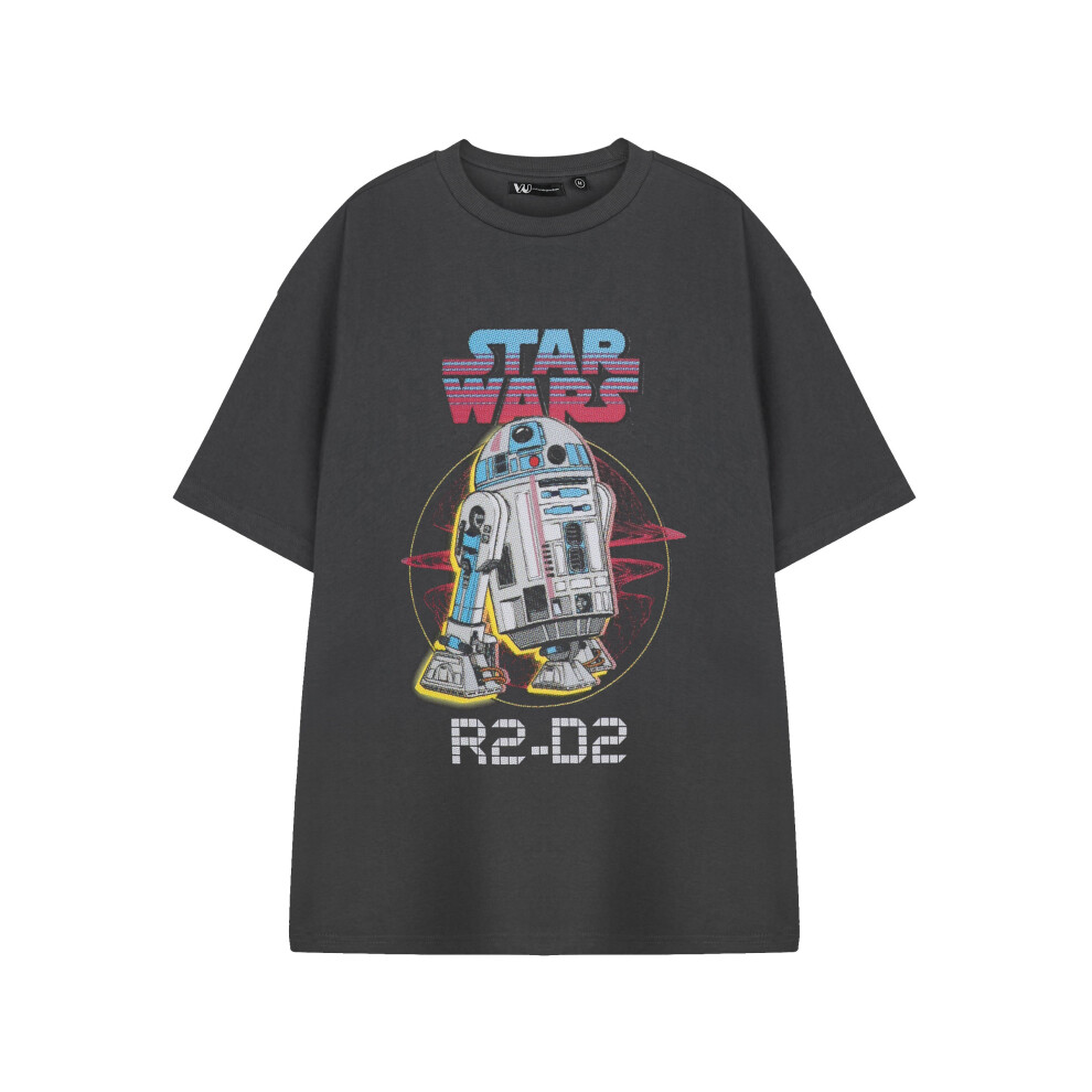 (Large) Star Wars Short Sleeved T-Shirt (Mens Grey)