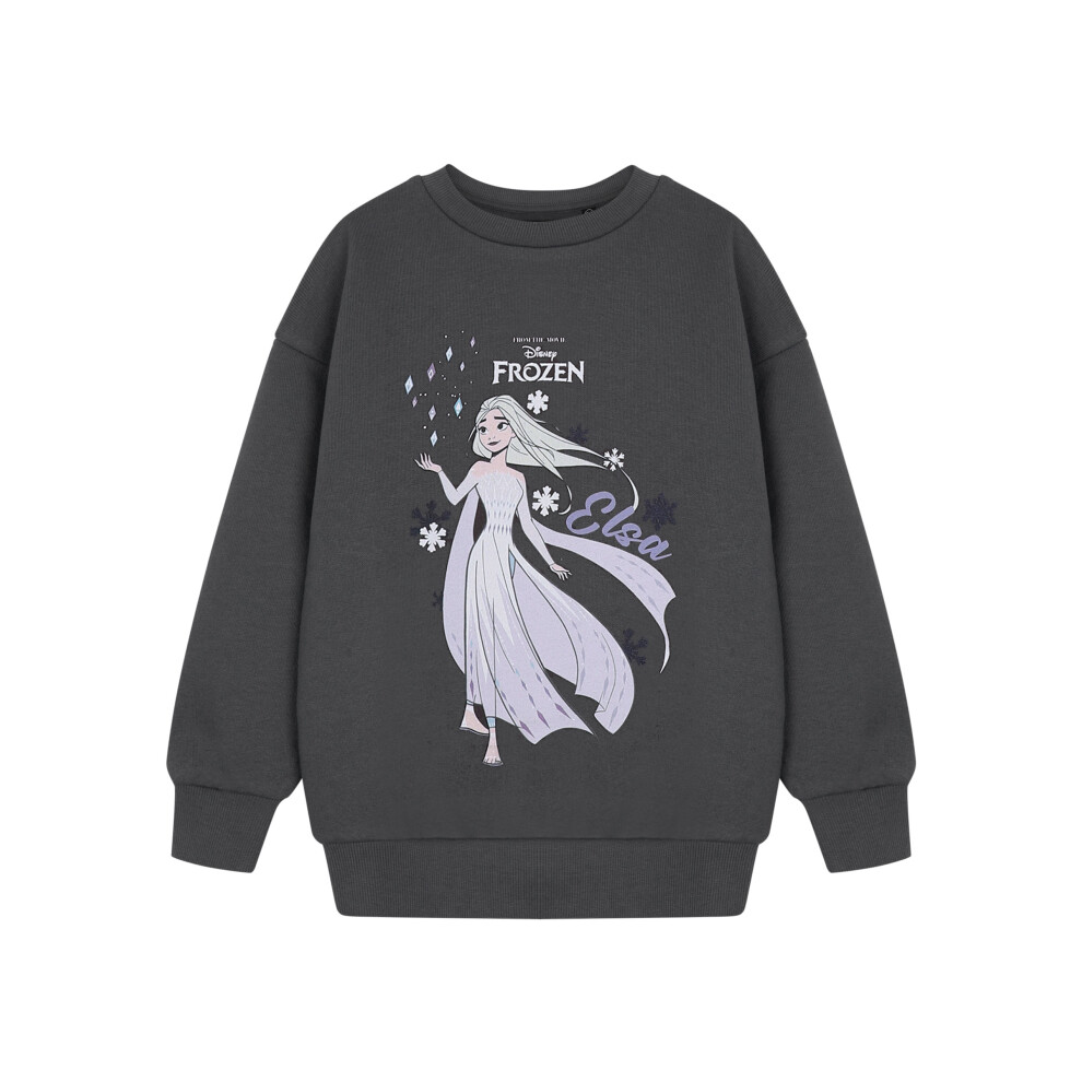 (3-4 Years) Disney Frozen Sweatshirt (Girls Grey)