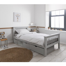 (Grey, Hampshire Single Bed Frame with Oda Drawers) Hampshire Single Bed Frame with Choice of Trundles