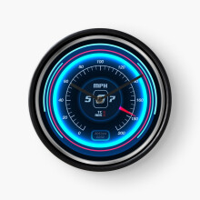 (Neon Speedo=55) Wall Clock 12 Inch Funny Mantel & Tabletop Art Decor for Home Bedroom Office