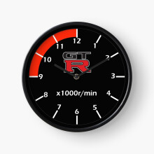 (Nissan Skyline GTR Cluster=57) Wall Clock 12 Inch Funny Mantel & Tabletop Art Decor for Home Bedroom Office