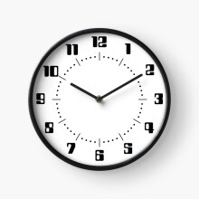 (SPACE 1999 CLOCK TYPE 6 COUNTDOWN FONT BLACK ON WHITE=106) Wall Clock 12 Inch Funny Mantel & Tabletop Art Decor for Home Bedroom Office