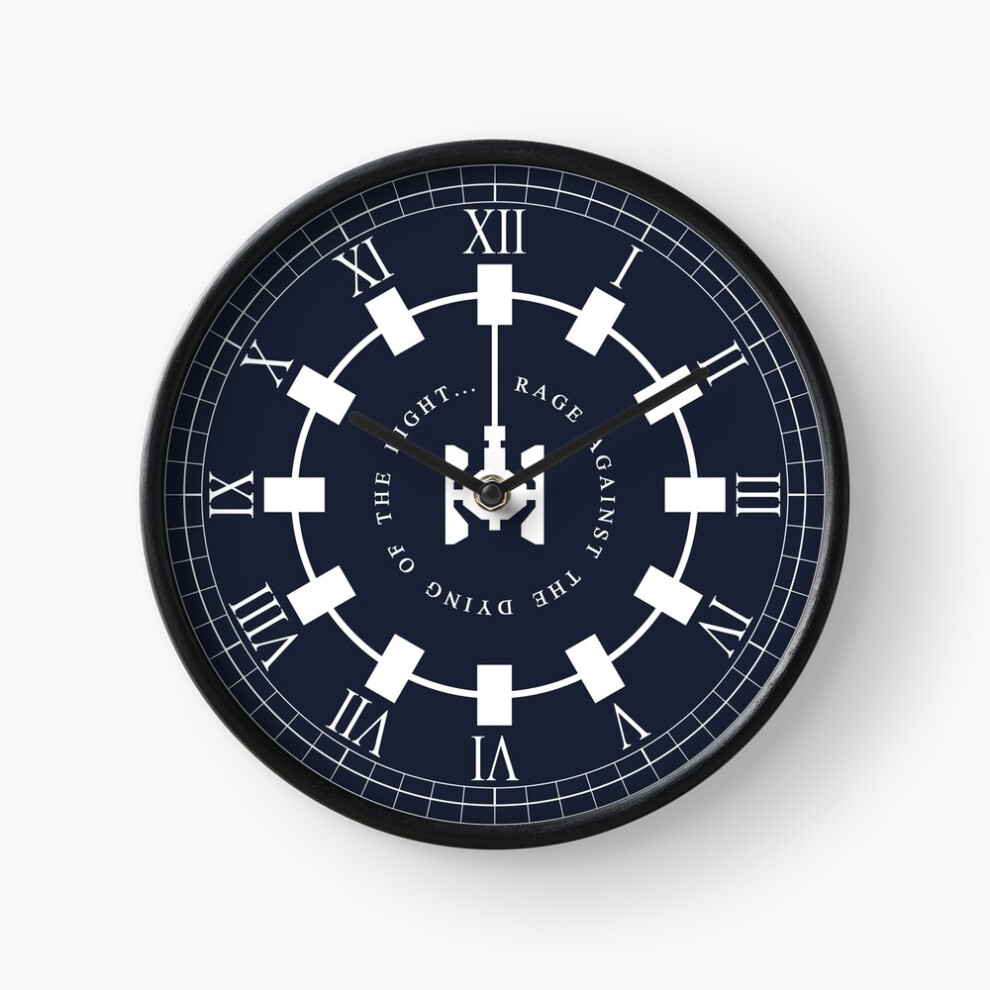 (Interstellar - Rage against the dying of the light #2=498) Wall Clock 12 Inch Funny Mantel & Tabletop Art Decor for Home Bedroom Office