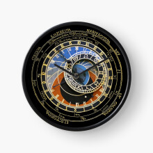 (Astronomical=446) Wall Clock 12 Inch Funny Mantel & Tabletop Art Decor for Home Bedroom Office