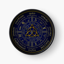 (Pagan wheel of the year=431) Wall Clock 12 Inch Funny Mantel & Tabletop Art Decor for Home Bedroom Office