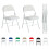 MCC (PACK OF 2, WHITE) 1/2/4/6 Faux Leather padded Foldable Chairs 3