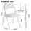 MCC (PACK OF 2, WHITE) 1/2/4/6 Faux Leather padded Foldable Chairs 4