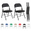 MCC (PACK OF 2, BLACK) 1/2/4/6 Faux Leather padded Foldable Chairs 3