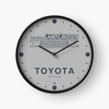 (60 Series 4x4 Land Cruiser White Black=1202) Wall Clock 12 Inch Funny Mantel & Tabletop Art Decor for Home Bedroom Office