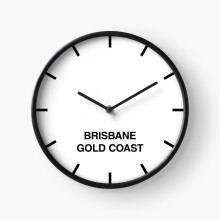 (Brisbane Gold Coast Time Zone Newsroom=1283) Wall Clock 12 Inch Funny Mantel & Tabletop Art Decor for Home Bedroom Office