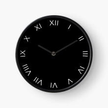 (White Roman Numbers On Black=1825) Wall Clock 12 Inch Funny Mantel & Tabletop Art Decor for Home Bedroom Office