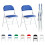 MCC (PACK OF 2, BLUE) 1/2/4/6 Faux Leather padded Foldable Chairs 3