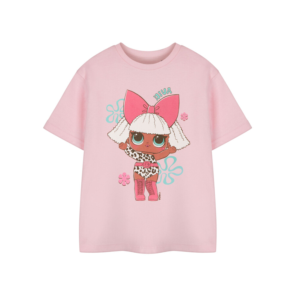 (3-4 Years) LOL Surprise! Short Sleeved T-Shirt (Girls Pink)