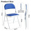 MCC (PACK OF 2, BLUE) 1/2/4/6 Faux Leather padded Foldable Chairs 4